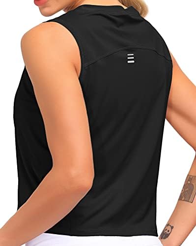 Dragon Fit Women Sleeveless Yoga Tops Workout Cool T-Shirt Running Short Tank Crop Tops