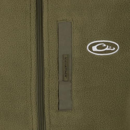 Drake Waterfowl Youths' Unisex Camp Fleece DY1080 Hunting Casual Anti-Pilling Moisture Wicking Zip Front Vest With Pockets