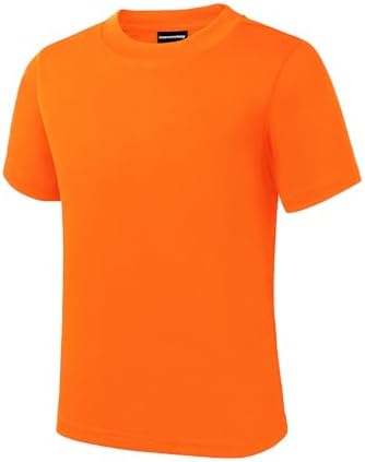 Dreammonkey 4T To Youth Neon Shirt Kids Rash Guard UPF 50+ Dry Fit Athletic Short Sleeve T Shirts For Boys And Girls