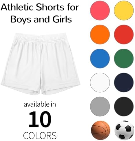 Dreammonkey Boys And Girls Basketball Shorts Athletic Soccer Shorts Sizes 2T To Youth