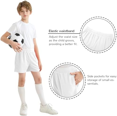 Dreammonkey Boys And Girls Basketball Shorts Athletic Soccer Shorts Sizes 2T To Youth