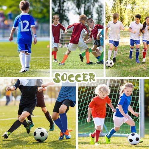Durio Kids Soft Cotton Toddler Soccer Socks For Girls & Boys - Baseball Socks For Youth