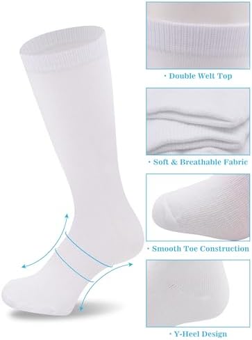 Duufin 8 Pairs Soccer Baseball Softball Football Socks For Youth Boys Girls Kids Unisex Knee High Athletic Socks