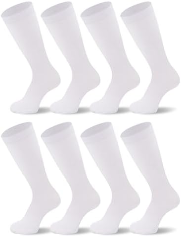 Duufin 8 Pairs Soccer Baseball Softball Football Socks for Youth Boys Girls Kids Unisex Knee High Athletic Socks