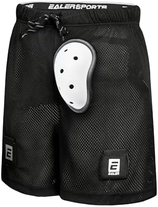 EALER HSM400 Men’s Loose Hockey Shorts Supporter Core Mesh Jock Hockey Shorts Jock Pants with BioFlex Cup Included