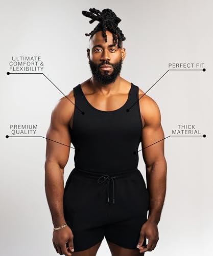 Ekkovision Beaters Men's Tank Tops Cotton Spandex Blend Tanks For Men Comfortable Durable Ribbed Fabric Please Size UP