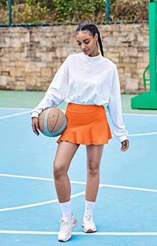 Ekouaer Tennis Skirts For Women Pleated Athletic Golf Skorts Skirt With Shorts Pockets Lightweight Running Workout Skirt