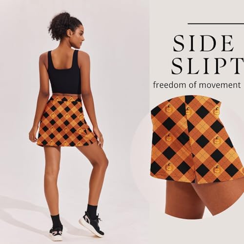 Ekouaer Women's Athletic Skorts Lightweight Golf Skirts Inner Shorts Pocket Tennis Workout Sports Pickleball Skort