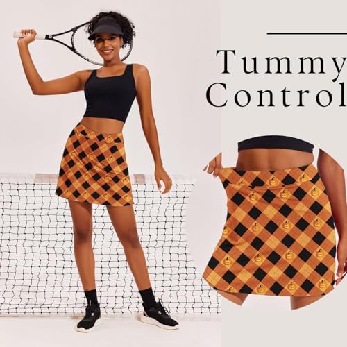 Ekouaer Women's Athletic Skorts Lightweight Golf Skirts Inner Shorts Pocket Tennis Workout Sports Pickleball Skort