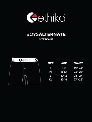 Ethika Boys Alternate Underwear Soft 4-Way Stretch No Ride-Up Comfort (Solid)