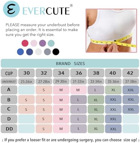 Evercute Adjustable Sports Bras For Women 3/4 Pack Racerback High Support Bras Padded Workout Bras Seamless Yoga Athletic Bra