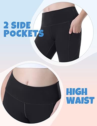 Ewedoos Girl's Athletic Leggings With Pockets Kids Yoga Pants Leggings For Girls Active Running Dance Tights