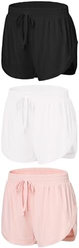 EXARUS Girls Shorts Athletic Running Sport Workout Gym Active 2 in 1 Dolphin Cheer Track Kids 6-14Y