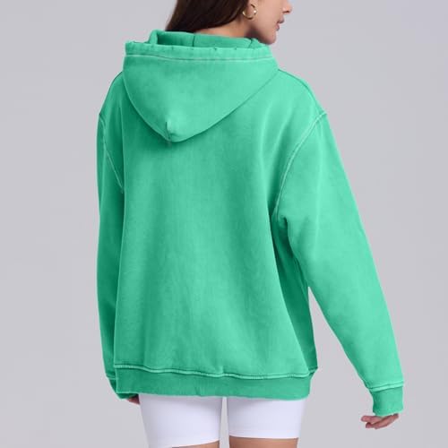 FAIABLE Mens Hoodies Oversized Unisex Acid Wash Hoodie Heavyweight Fleece Vintage Cotton Sweatshirt Men Women Streetwear