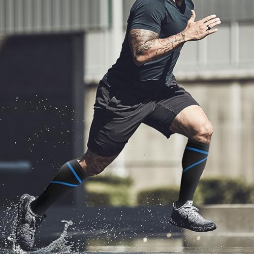 Fenglaoda 8 Pairs Compression Socks For Men & Women 20-30 MmHg Knee High Nurse Pregnant Running Medical And Travel Athletic