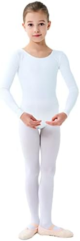 Finihen Girls Leotard Basic Long Sleeve Ballet Dance Leotard (2T-14 Years) Multiple Colors