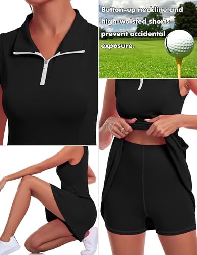 FKEEP Women's Golf Tennis Dress Athletic Workout Dress With Shorts And Pockets