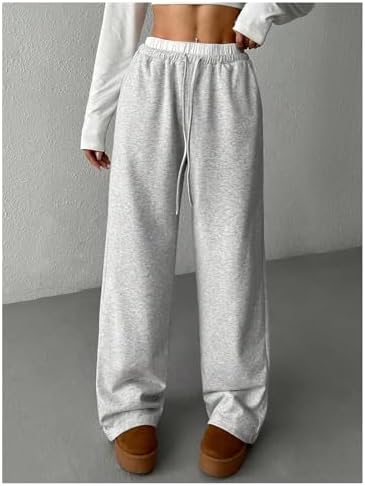 Floerns Girl's Drawstring Waist Track Pants Colorblock Straight Leg Athletic Sweatpants