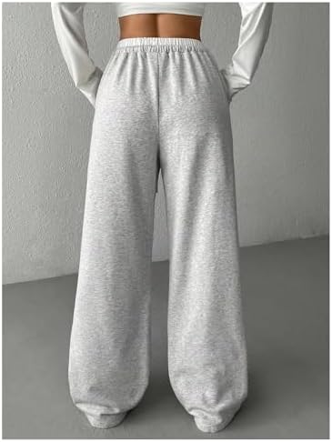 Floerns Girl's Drawstring Waist Track Pants Colorblock Straight Leg Athletic Sweatpants