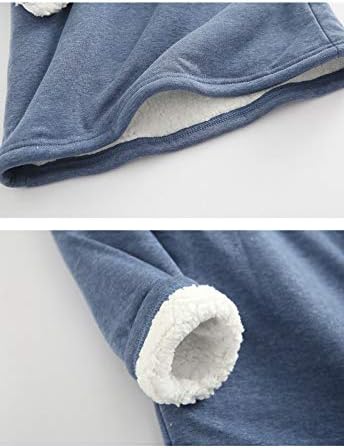 Flygo Women's Winter Warm Sherpa Lined Fleece Crewneck Sweatshirt Pullover Loungewear Tunic Tops