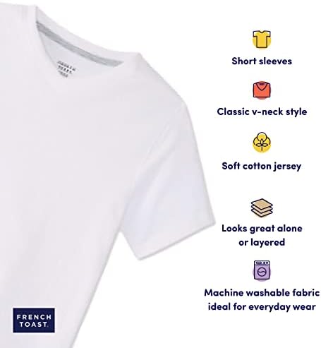 French Toast Boys' Short Sleeve V-Neck Tee