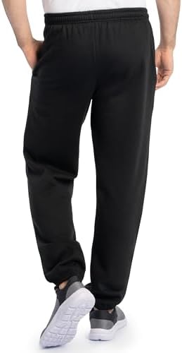 Fruit Of The Loom Eversoft Fleece Elastic Bottom Sweatpants With Pockets Relaxed Fit Moisture Wicking Breathable