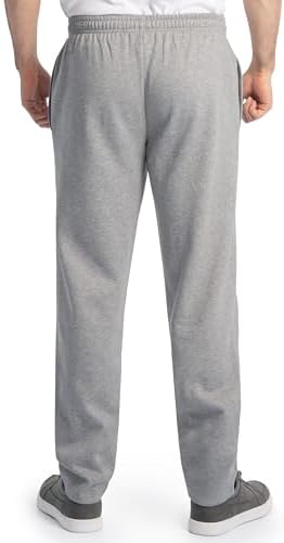 Fruit Of The Loom Men's Eversoft Fleece Open Bottom Sweatpants With Pockets Relaxed Fit Moisture Wicking Breathable