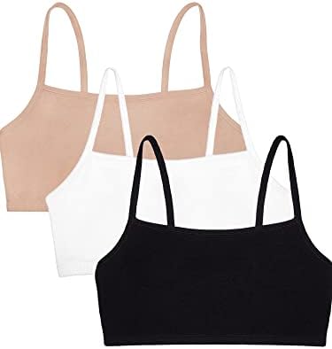 Fruit of the Loom Women's Spaghetti Strap Cotton Sports Bra-All-Day Comfort