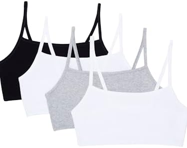 Fruit of The Loom Womens Spaghetti Strap Cotton Pullover Sports Bra Value Pack