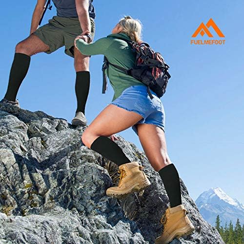 FuelMeFoot 3 Pack Copper Compression Socks - Compression Socks Women & Men Circulation - Best For Medical Running Athletic