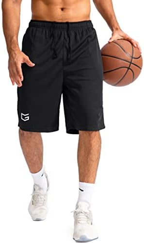 G Gradual Men's Basketball Shorts With Zipper Pockets Lightweight Quick Dry 11" Long Shorts For Men Athletic Gym