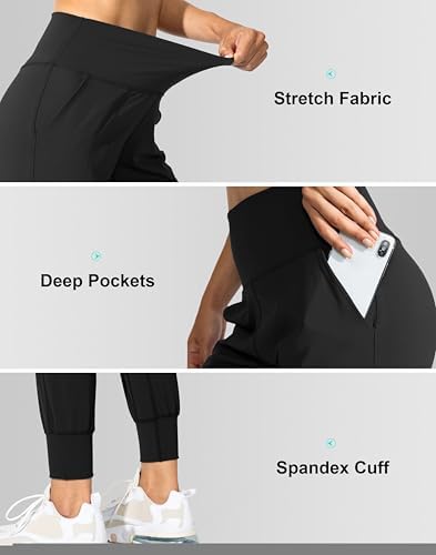 G Gradual Women's Joggers High Waisted Yoga Pants With Pockets Loose Leggings For Women Workout Athletic Lounge