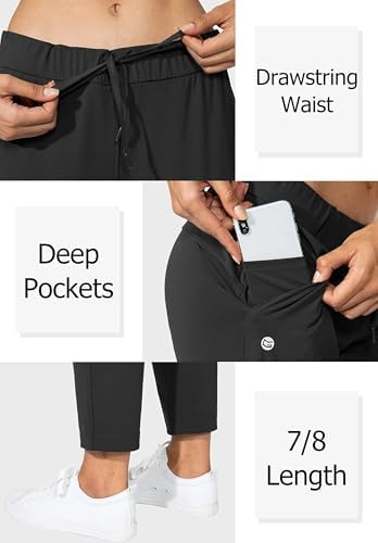G Gradual Women's Pants With Deep Pockets 7/8 Stretch Ankle Sweatpants For Golf Athletic Lounge Travel Work