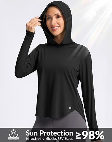 G Gradual Women's UPF 50+ Sun Shirt With Hoodie Long Sleeve UV Protection Shirts Lightweight Hiking Fishing Shirts For Women