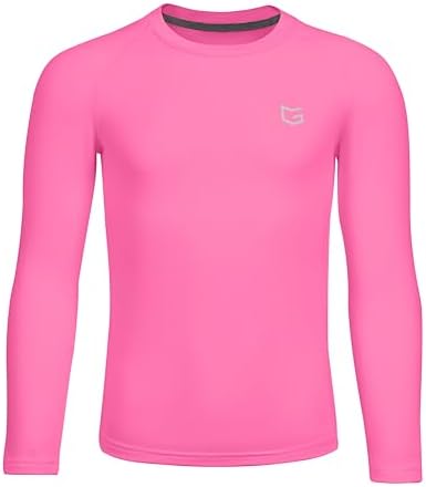 G Gradual Youth Boys Compression Thermal Shirt Long Sleeve Fleece Undershirt for Boy Football Baseball Soccer Base Layer