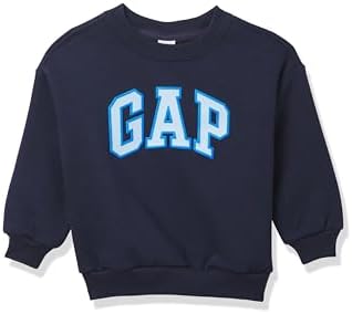 GAP Boys' Oversized Crewneck Logo Sweatshirt