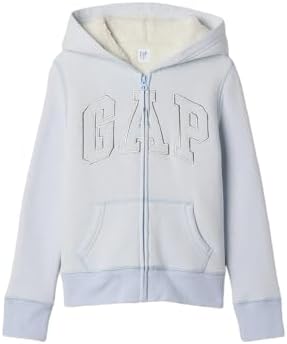 GAP Girls' Logo Hoodie Hooded Full Zip Sweatshirt