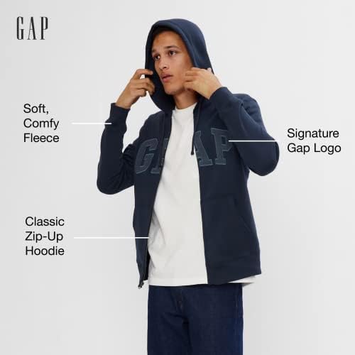 GAP Logo Heritage Hoodie Hooded Full Zip Sweatshirt