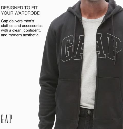 GAP Logo Heritage Hoodie Hooded Full Zip Sweatshirt