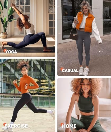 GAYHAY High Waist Yoga Pants With Pockets Leggings For Women Tummy Control Compression Workout Leggings For Women