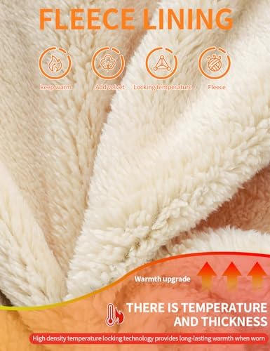 Gihuo Unisex Boy's Girls Winter Warm Sherpa Lined Crewneck Pullover Sweatshirt Fleece Casual Fall Clothes Sweatshirts