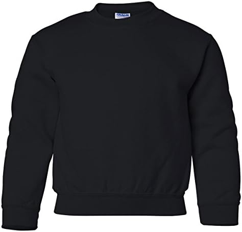 Gildan Big Boys Heavy Blend Crewneck Waistband Sweatshirt Black Large