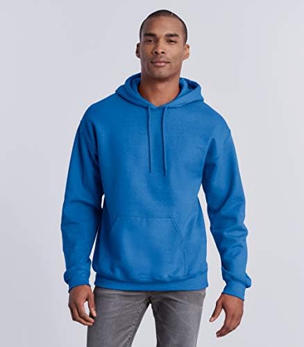 Gildan Men's Heavy Blend Drawcord Hooded Sweatshirt Safety Pink