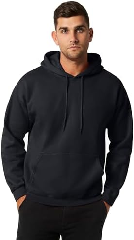 Gildan Men's Heavy Blend Drawcord Hooded Sweatshirt Safety Pink