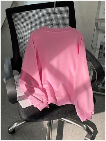 Girl's Bow Graphic Print Preppy Cute Sweatshirts Round Neck Long Sleeve Drop Shoulder Pullovers