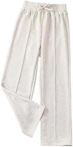 Girl's Jogger Swearpants High Elastic Waist Pants Casual Baggy Wide Leg Sweatpants with Pocket