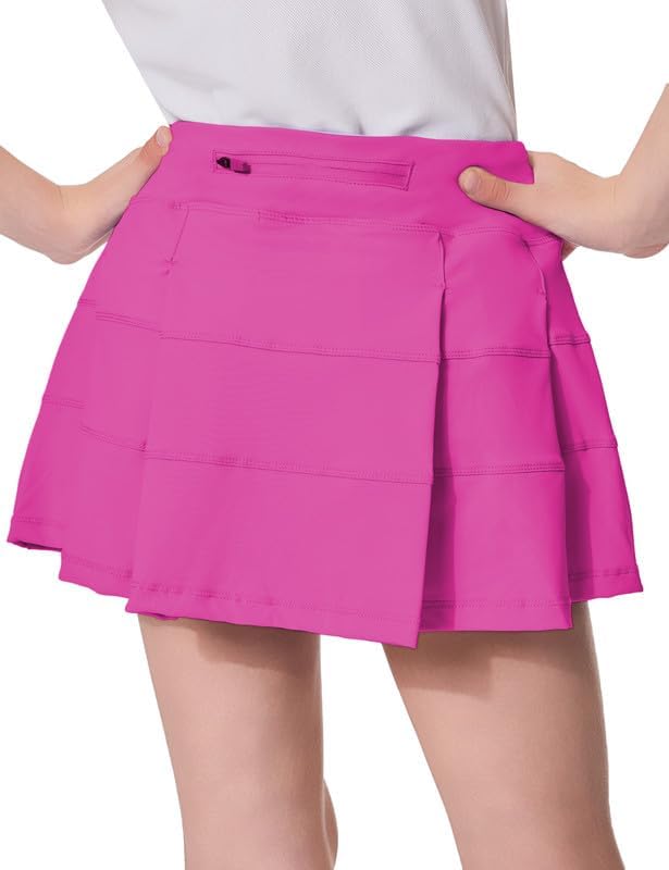 Girl's Tennis Skirts High Waisted Athletic Golf Skorts with Pockets Skirts for Girl Casual Workout Built-in Shorts