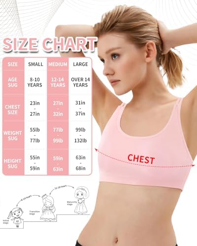 Girl Sports Bra Sleeveless Tank Top - Seamless Stretchy Back Crisscross Crop Undershirt Fitness Yoga Bras