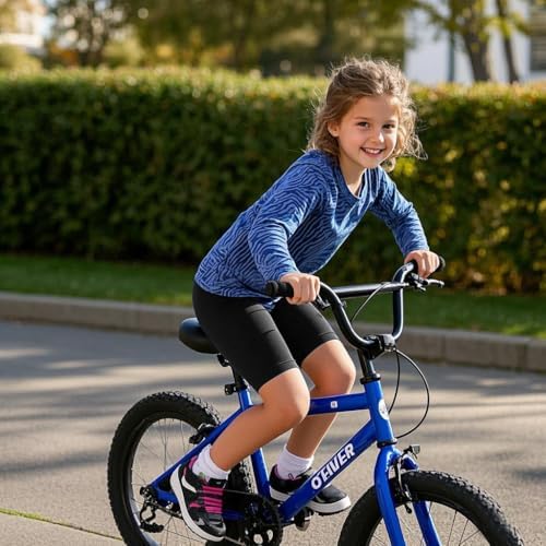 Girls Bike Shorts-8" Spandex Soft High Waisted Athletic Dance Gymnastics Volleyball Biker Shorts For Girls 6-14Years