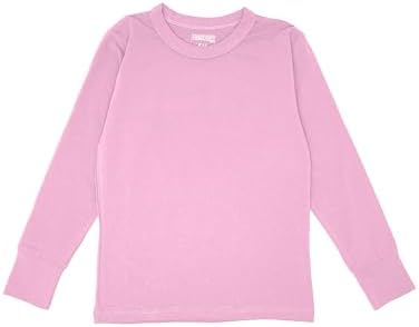 Girls/Boys/Toddler 6 Pack Athletic Performance Long Sleeve Undershirt Tops/Base Layer Cotton Stretch Shirts